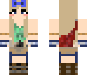 cute adventurer girl with green top