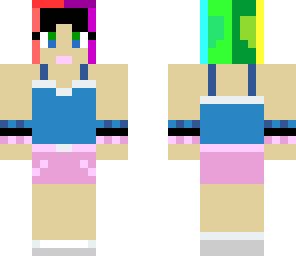 rainbow hair girl