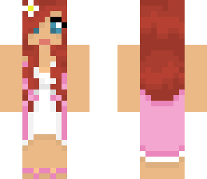 pink and white dress