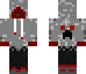 demon guy in gray jacket red