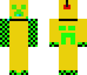 yellow creeper with tnt and fuse