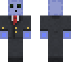 blue slime in a suit