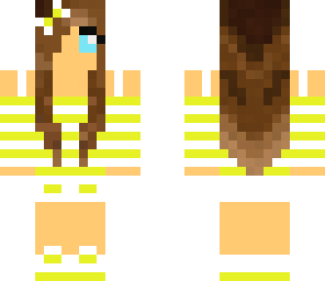 cute yellow girl with bangs