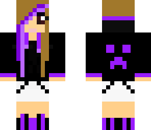 purple creeper girl and headphones