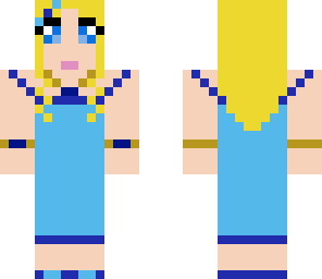 blue prom girl