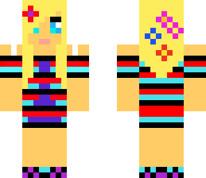 girl in dress rainbow