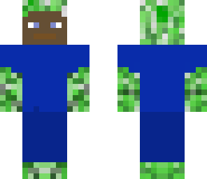 creeper in cheep steve outfit