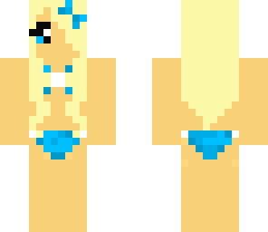 blue swimsuit