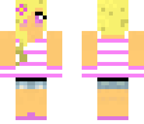 blonde cute girl in pink