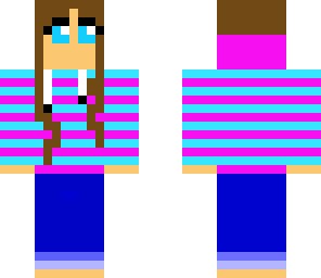 girl in stripy hoodie