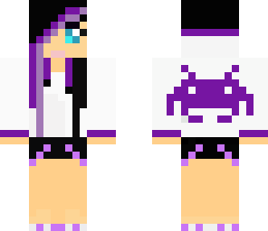 space invader girl purple
