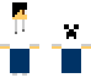white hoodie with creeper