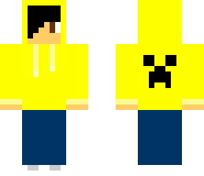 yellow hoodie with creeper