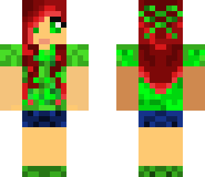 redhead in green fixed