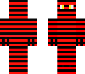 red and black striped man