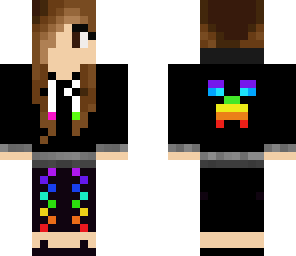 creeper hoodie- rainbow