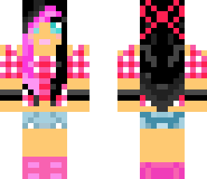 beautiful pink emo girl
