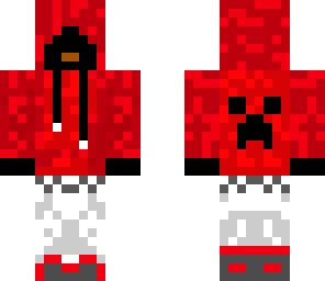 demon guy in a hoodie red