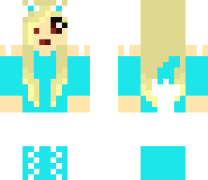 cute white and blue wolf girl