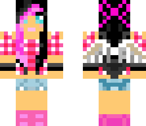 beautiful pink emo angel v1