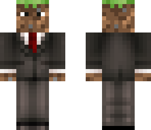 dirt block in a suit