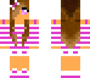 pink strpied gal