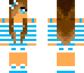 blue striped gal