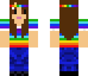hippie rainbow girl