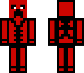 3d red and black creeper