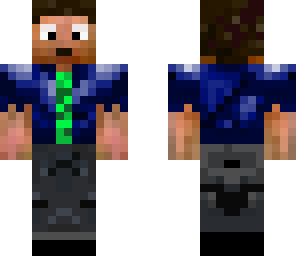guy with a grey pants and blue shirt