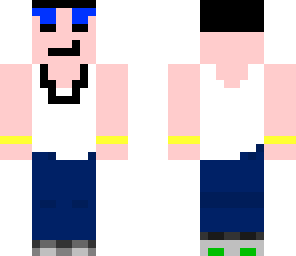 dj blue headphones and tanktop