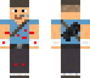 blue scout with blood