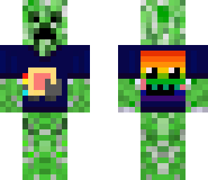 creeper with nyancat shirt