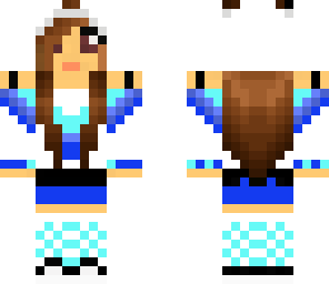 blue panda girl