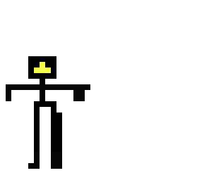 hoavering stick figure