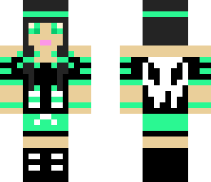 turquoise or green emo girl