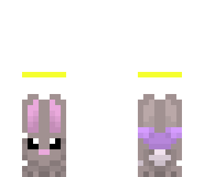 angel bunny with purple wings