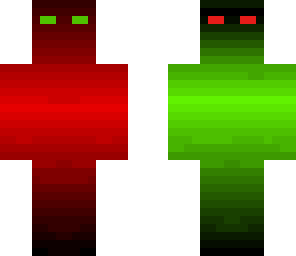 glowing green glowing red
