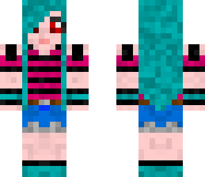 normal teen with blue hair