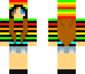 rainbow girl w hoodie