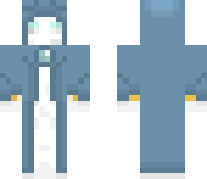 shiro the white enderman with hoodie