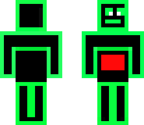 green neon man