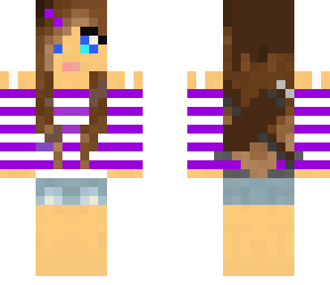 purple and white girl