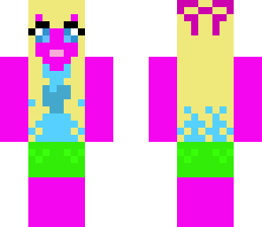 purple girl with clothes
