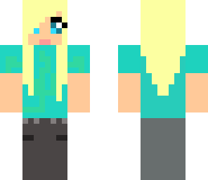 girl in blue shirt