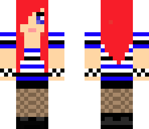 scene girl red