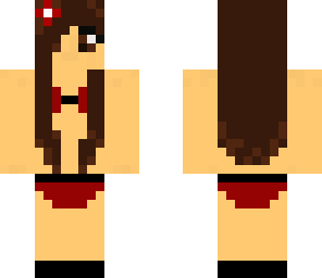 dark red bikini girl