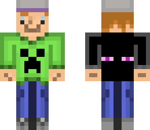 casual minecraft boy with hat