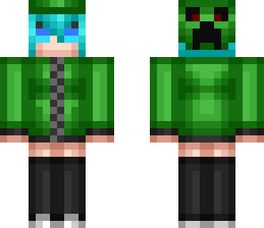creeper girl with blue eyes