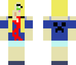 bloody female with creeper tshirt
